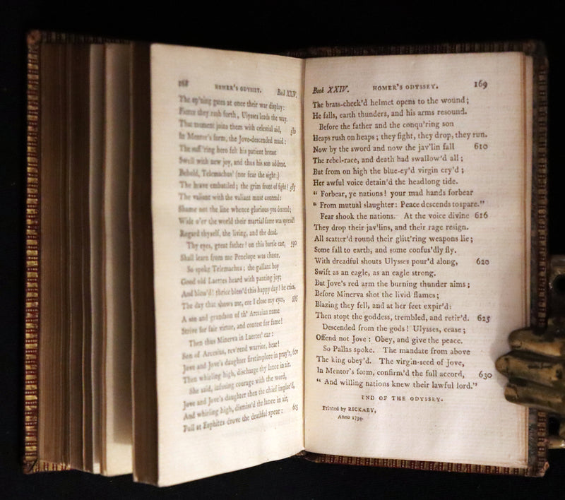 1794 Scarce Complete Book Set - The ODYSSEY, The ILIAD & Battle of the Frogs and Mice by HOMER. Illustrated + Map.