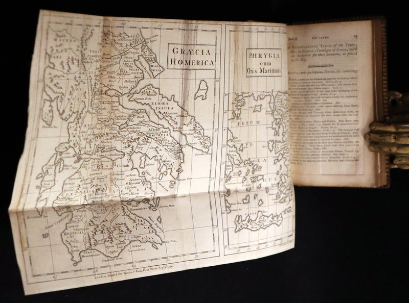 1794 Scarce Complete Book Set - The ODYSSEY, The ILIAD & Battle of the Frogs and Mice by HOMER. Illustrated + Map.