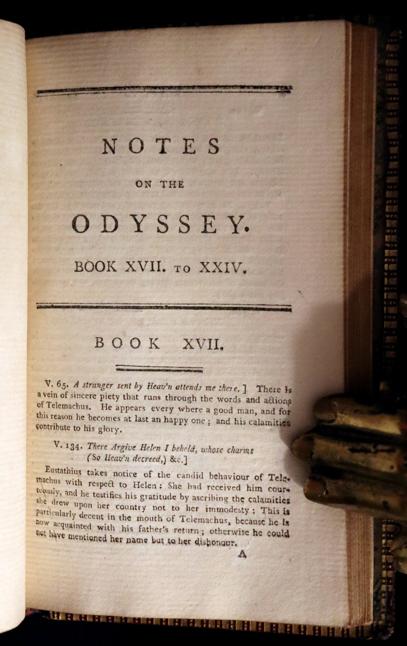 1794 Scarce Complete Book Set - The ODYSSEY, The ILIAD & Battle of the Frogs and Mice by HOMER. Illustrated + Map.