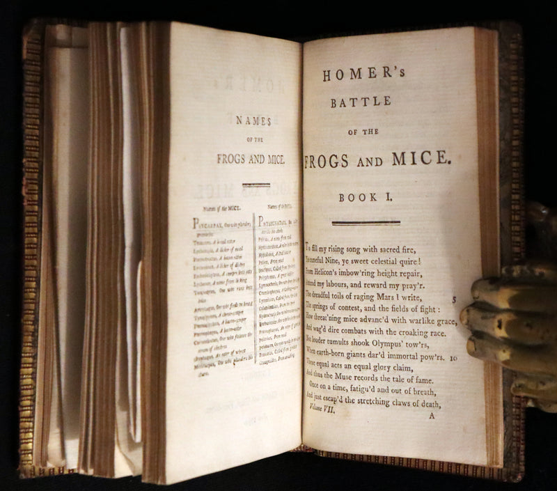 1794 Scarce Complete Book Set - The ODYSSEY, The ILIAD & Battle of the Frogs and Mice by HOMER. Illustrated + Map.