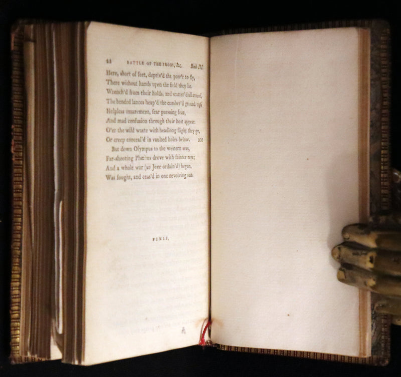 1794 Scarce Complete Book Set - The ODYSSEY, The ILIAD & Battle of the Frogs and Mice by HOMER. Illustrated + Map.