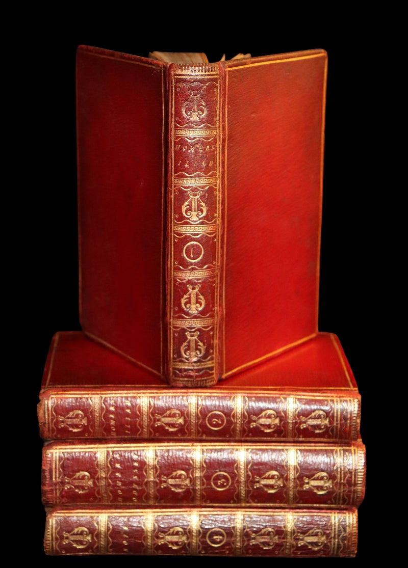 1794 Scarce Complete Book Set - The ODYSSEY, The ILIAD & Battle of the Frogs and Mice by HOMER. Illustrated + Map.