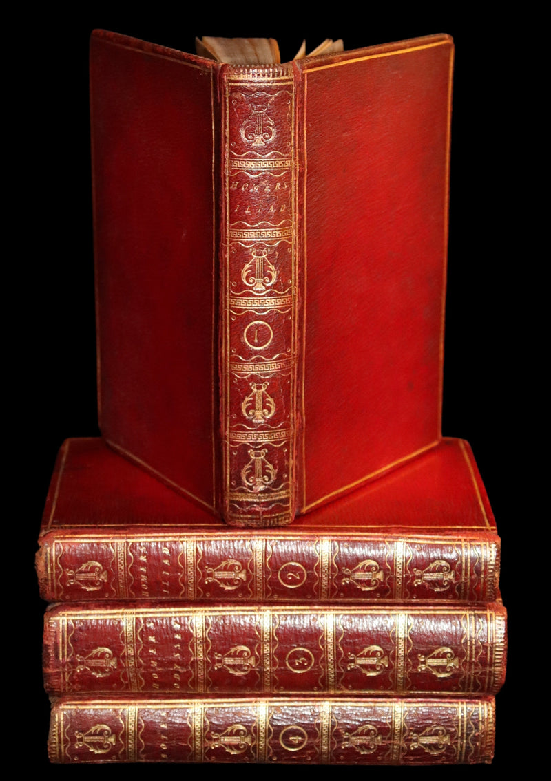 1794 Scarce Complete Book Set - The ODYSSEY, The ILIAD & Battle of the Frogs and Mice by HOMER. Illustrated + Map.