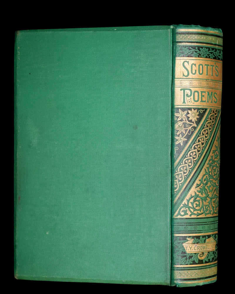 1880 Rare Victorian Book ~  The Poetical Works of Sir Walter Scott, Illustrated.
