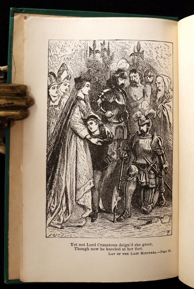 1880 Rare Victorian Book ~  The Poetical Works of Sir Walter Scott, Illustrated.