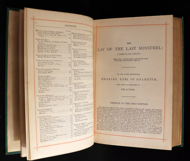 1880 Rare Victorian Book ~  The Poetical Works of Sir Walter Scott, Illustrated.