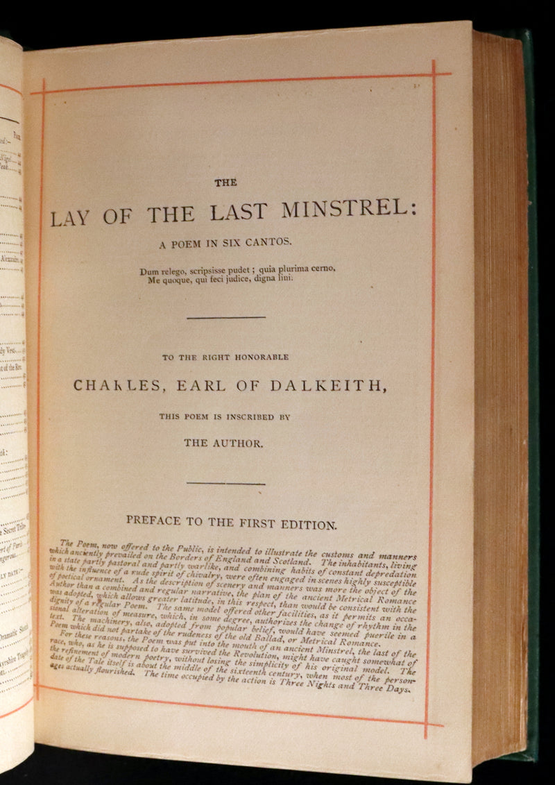 1880 Rare Victorian Book ~  The Poetical Works of Sir Walter Scott, Illustrated.