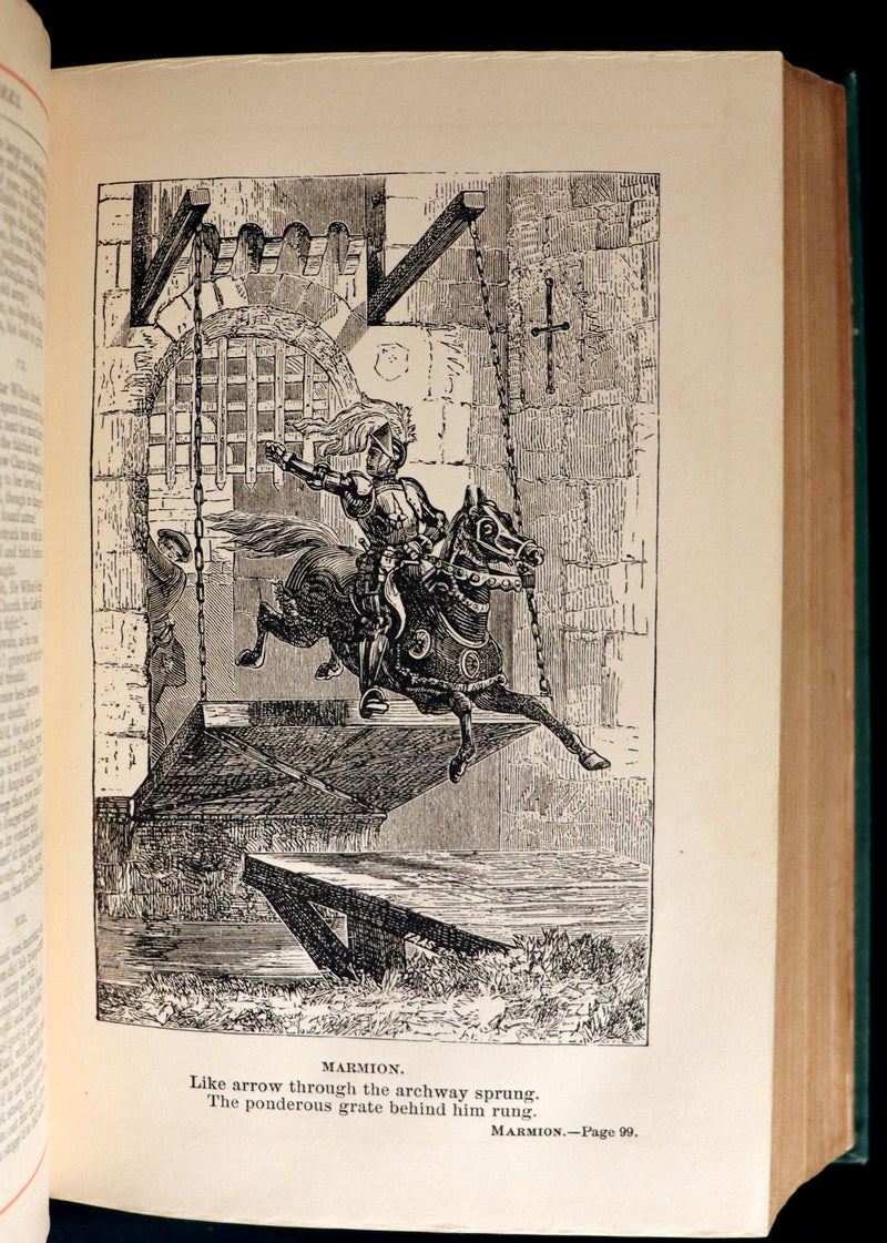 1880 Rare Victorian Book ~  The Poetical Works of Sir Walter Scott, Illustrated.