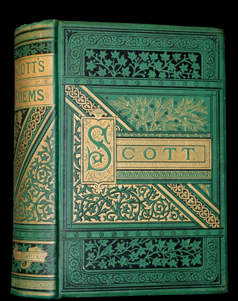 1880 Rare Victorian Book ~  The Poetical Works of Sir Walter Scott, Illustrated.