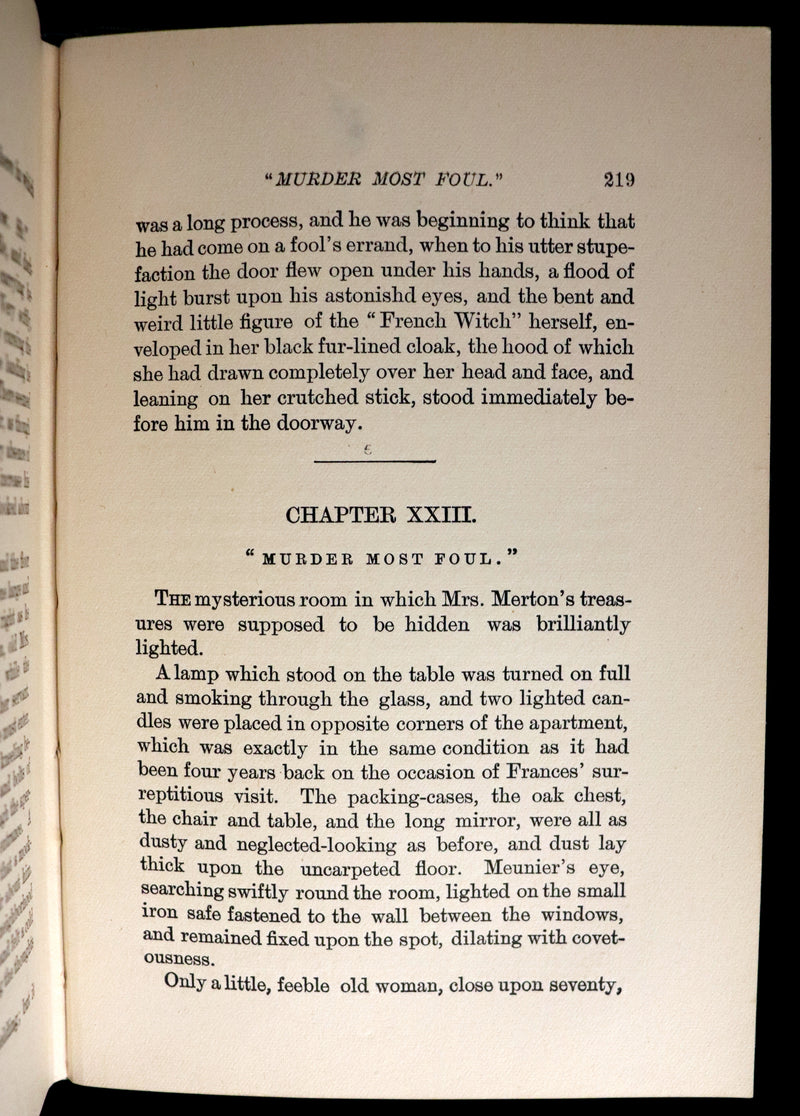 1896 Scarce First Edition - A FRENCH WITCH by Gertrude Warden.
