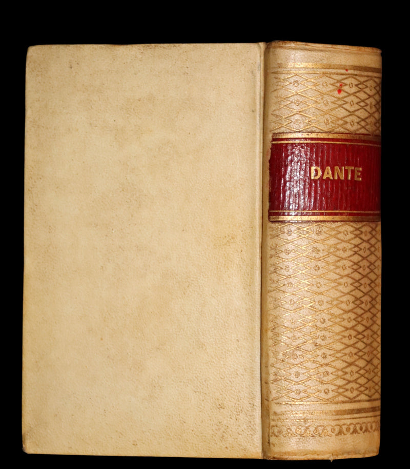 1869 Rare Italian Vellum Book - La Divina Commedia di DANTE ALIGHIERI - Divine Comedy.