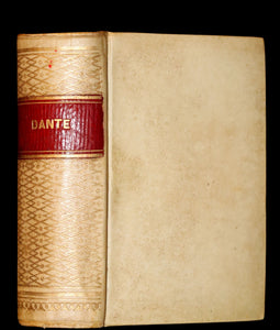 1869 Rare Italian Vellum Book - La Divina Commedia di DANTE ALIGHIERI - Divine Comedy.