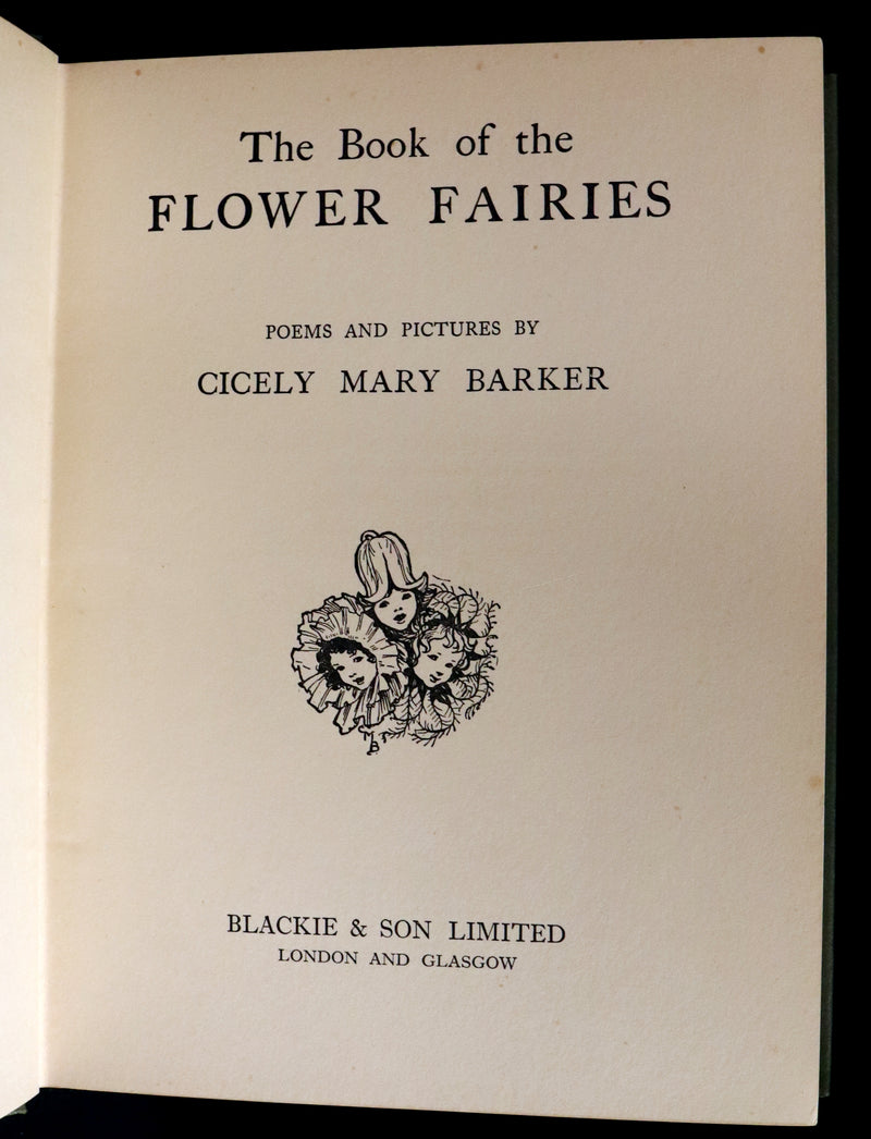 1930 Rare Book - Cicely Mary Barker - THE BOOK OF THE FLOWER FAIRIES.