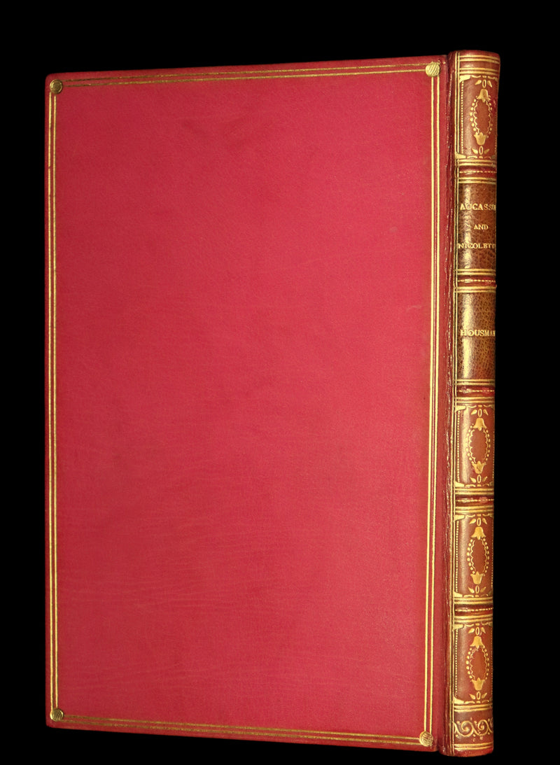 1925 Rare Book in a beautiful Riviere binding - MEDIEVAL HISTORY of Aucassin & Nicolette. Knighthood and Chivalry.