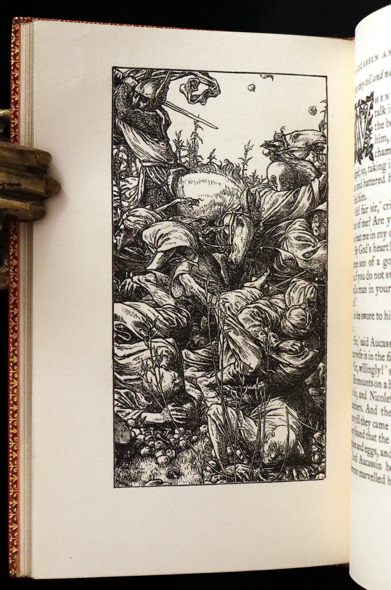 1925 Rare Book in a beautiful Riviere binding - MEDIEVAL HISTORY of Aucassin & Nicolette. Knighthood and Chivalry.