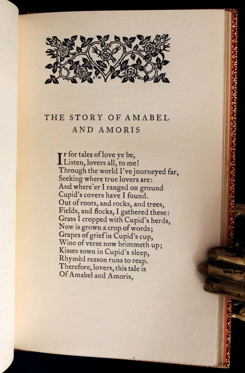 1925 Rare Book in a beautiful Riviere binding - MEDIEVAL HISTORY of Aucassin & Nicolette. Knighthood and Chivalry.