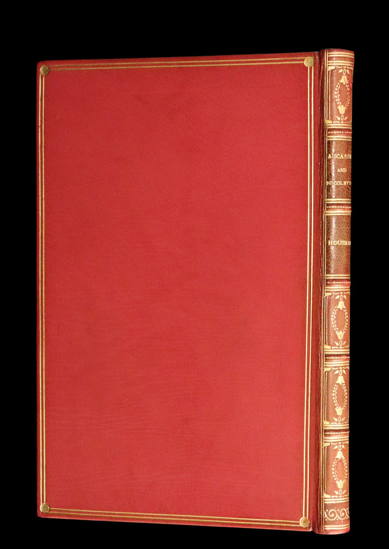1925 Rare Book in a beautiful Riviere binding - MEDIEVAL HISTORY of Aucassin & Nicolette. Knighthood and Chivalry.