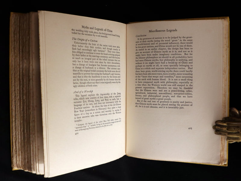 1922 Rare First Edition - Myths & Legends Of CHINA by E. T. C. Werner. Superstitions & Fairy tales illustrated.