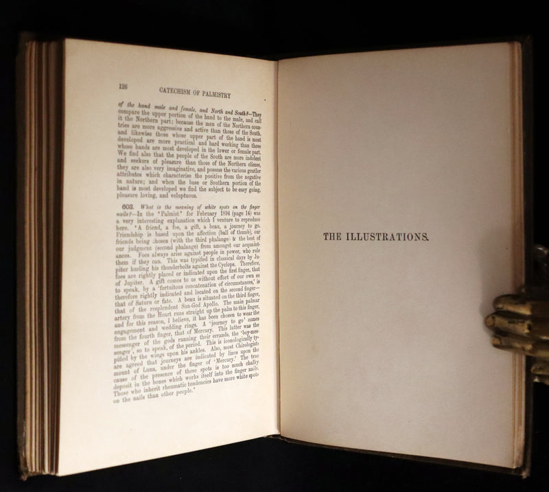 1900 Scarce CHIROMANCY Book - A Catechism of PALMISTRY by Ida Ellis. Illustrated.