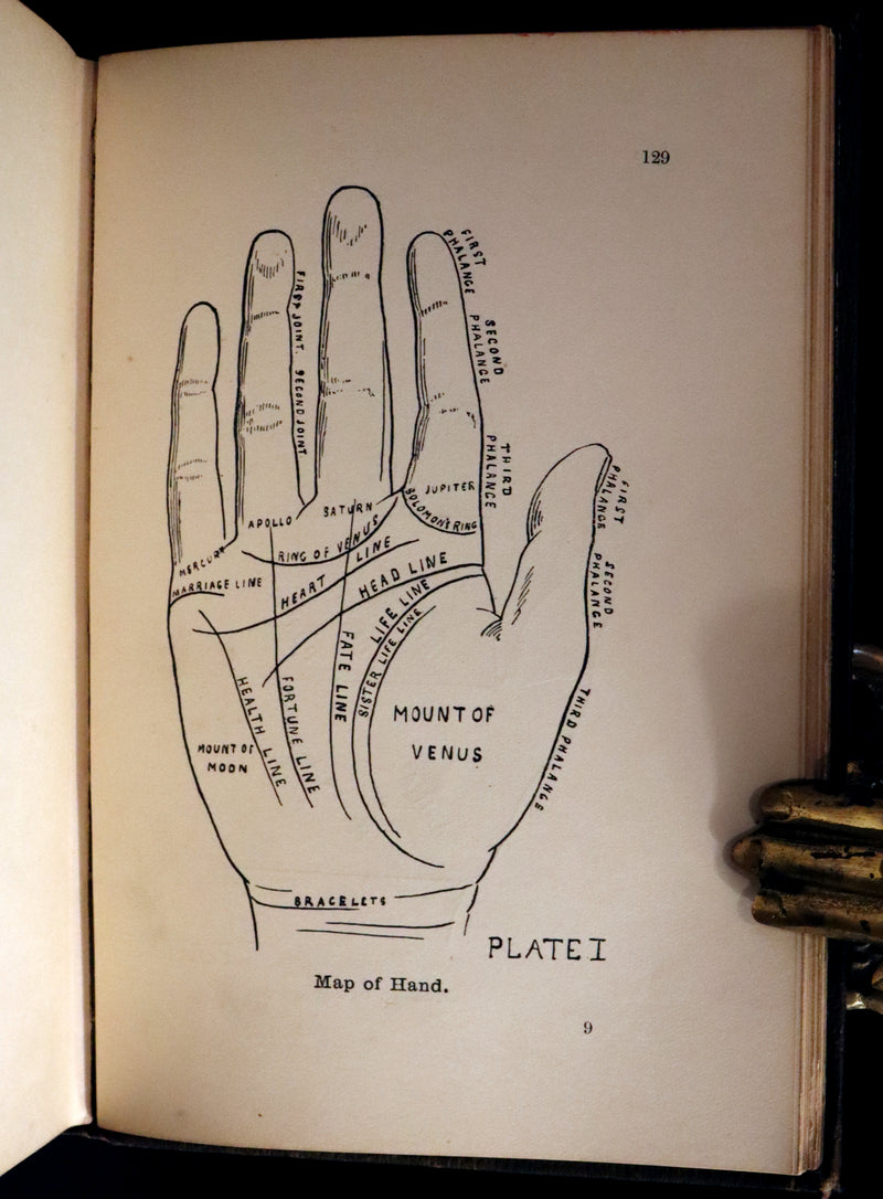 1900 Scarce CHIROMANCY Book - A Catechism of PALMISTRY by Ida Ellis. Illustrated.