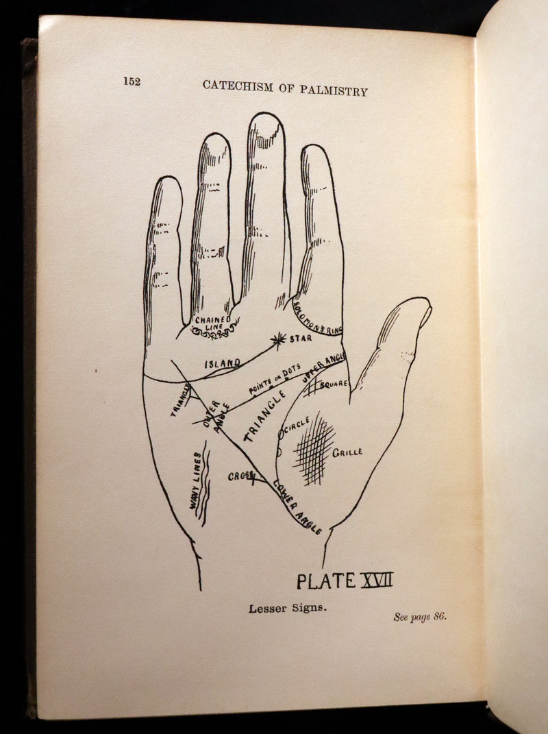 1900 Scarce CHIROMANCY Book - A Catechism of PALMISTRY by Ida Ellis. Illustrated.
