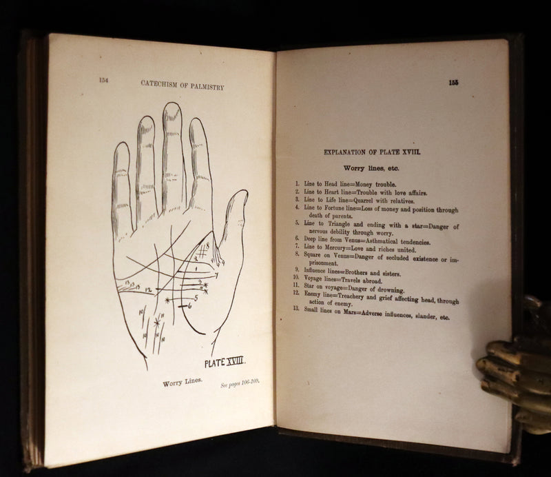 1900 Scarce CHIROMANCY Book - A Catechism of PALMISTRY by Ida Ellis. Illustrated.