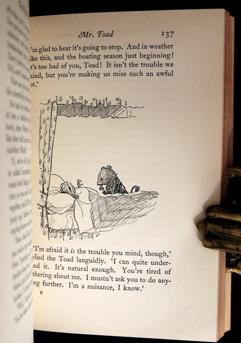 1931 First Edition Illustrated by Shepard & bound by Bayntun - THE WIND IN THE WILLOWS.