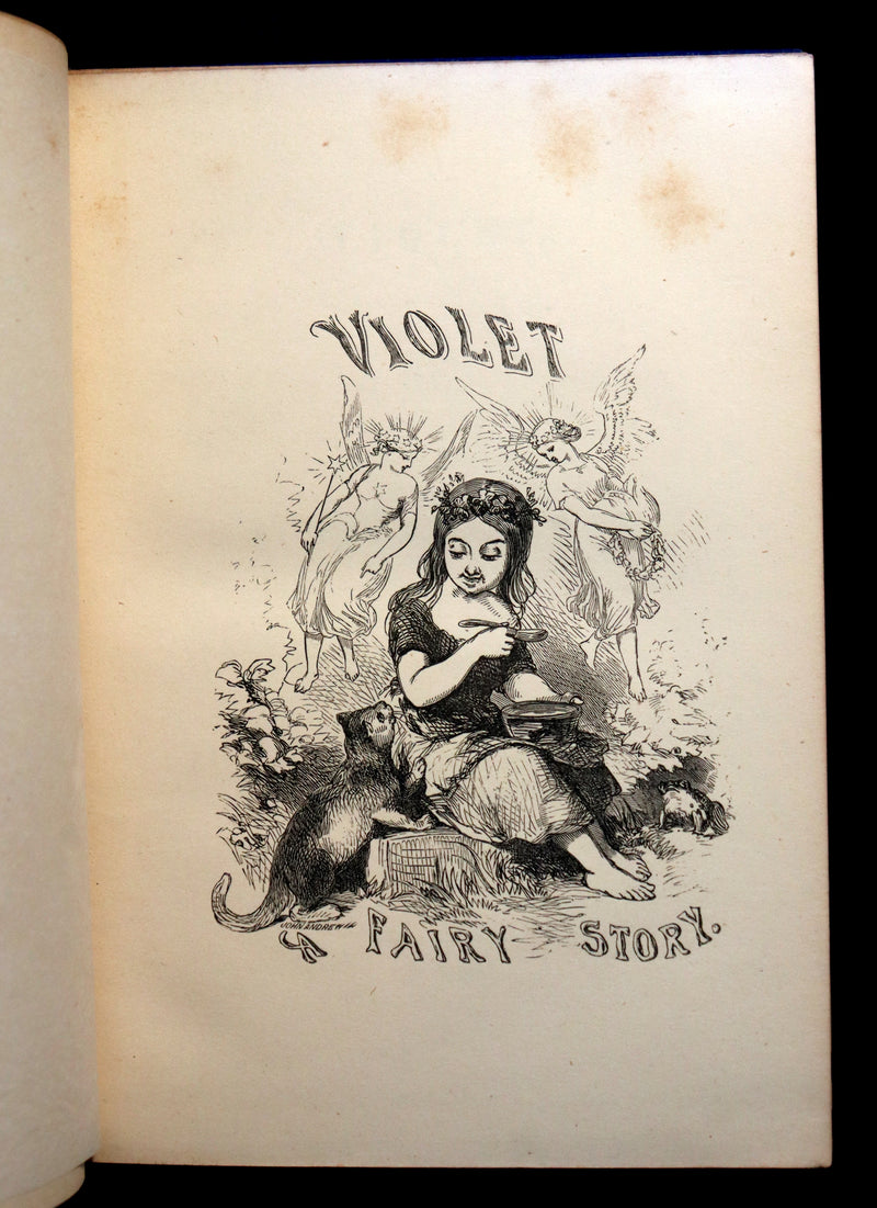 1856 Scarce Victorian Book ~ VIOLET: A FAIRY Story signed by author Caroline S. Guild. 1stED.