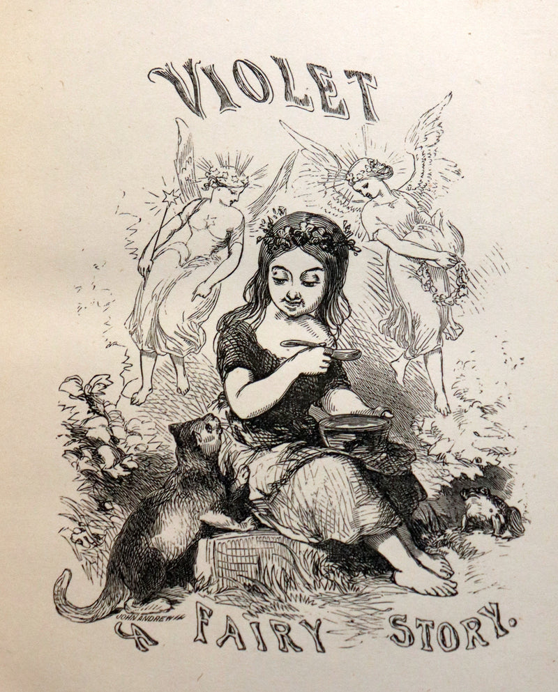 1856 Scarce Victorian Book ~ VIOLET: A FAIRY Story signed by author Caroline S. Guild. 1stED.