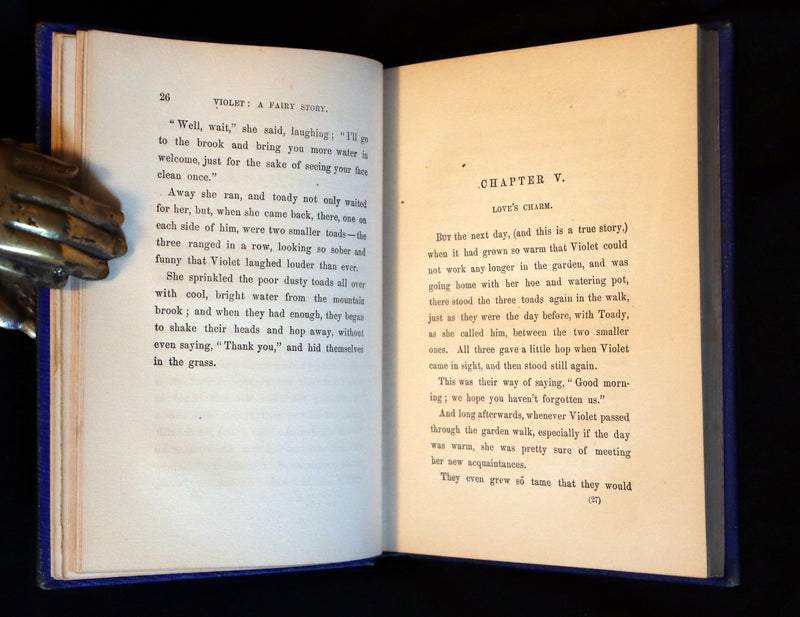 1856 Scarce Victorian Book ~ VIOLET: A FAIRY Story signed by author Caroline S. Guild. 1stED.