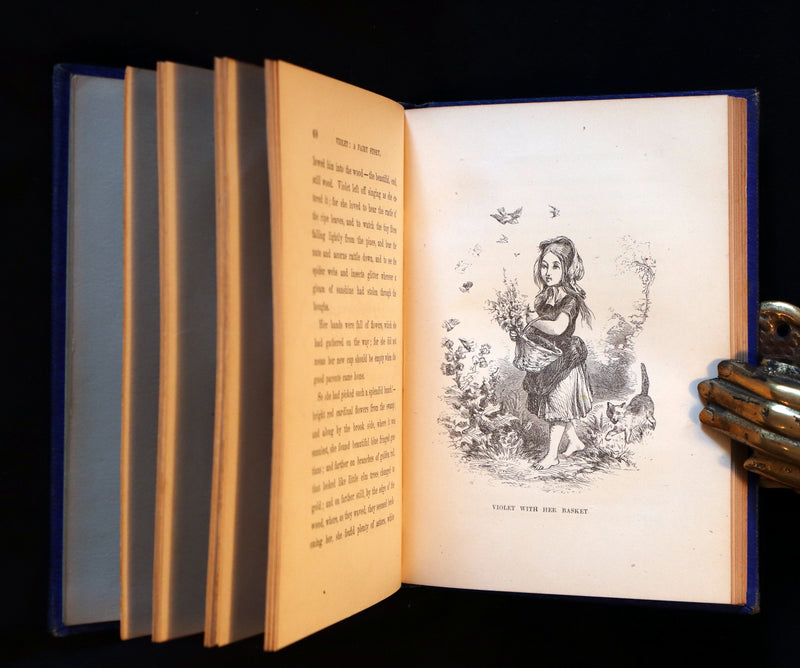 1856 Scarce Victorian Book ~ VIOLET: A FAIRY Story signed by author Caroline S. Guild. 1stED.
