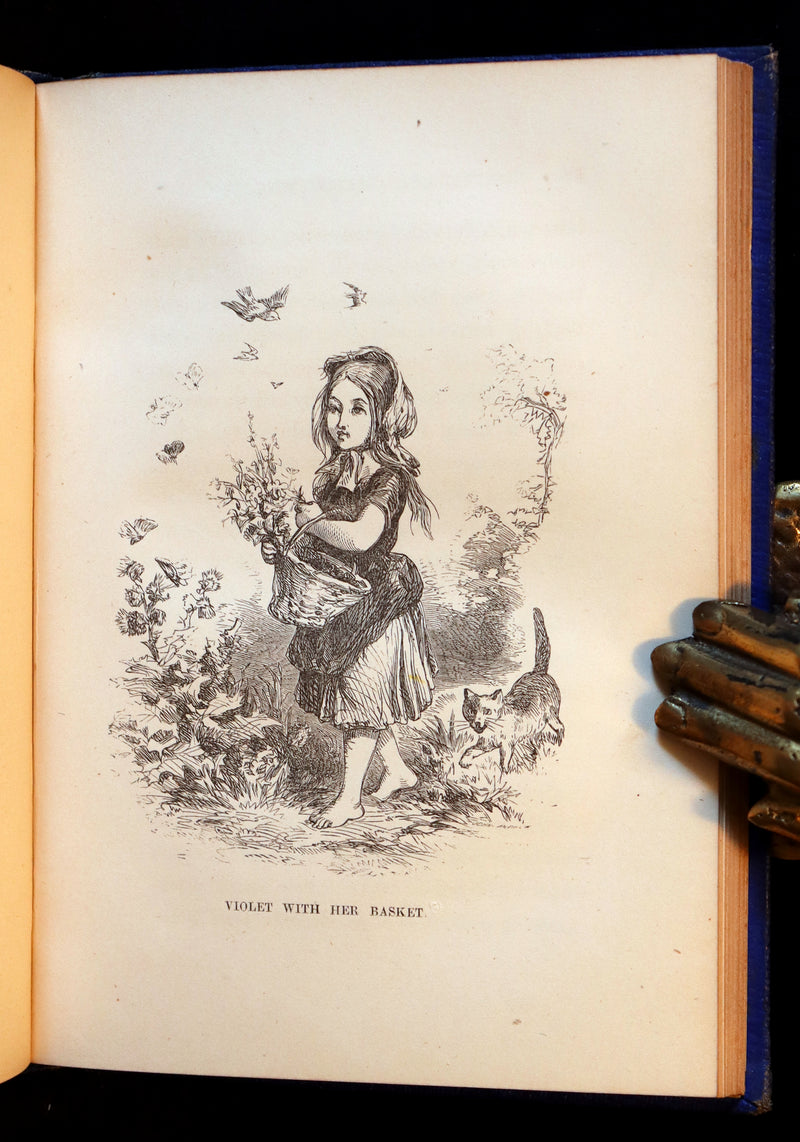 1856 Scarce Victorian Book ~ VIOLET: A FAIRY Story signed by author Caroline S. Guild. 1stED.