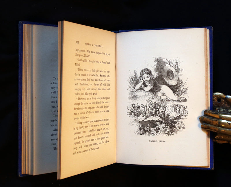 1856 Scarce Victorian Book ~ VIOLET: A FAIRY Story signed by author Caroline S. Guild. 1stED.