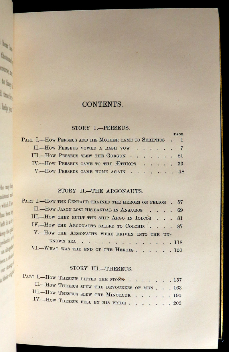 1856 First Edition in a Bayntun Binding - The Heroes or GREEK FAIRY TALES by Charles Kingsley. Illustrated.