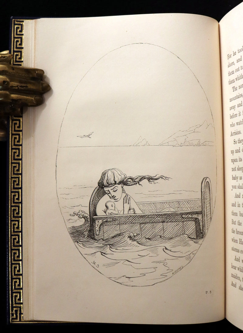 1856 First Edition in a Bayntun Binding - The Heroes or GREEK FAIRY TALES by Charles Kingsley. Illustrated.