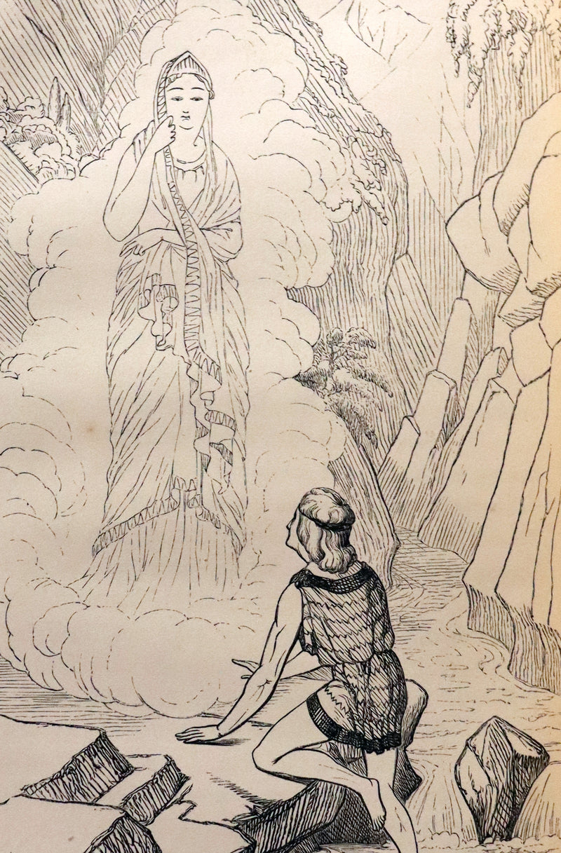 1856 First Edition in a Bayntun Binding - The Heroes or GREEK FAIRY TALES by Charles Kingsley. Illustrated.