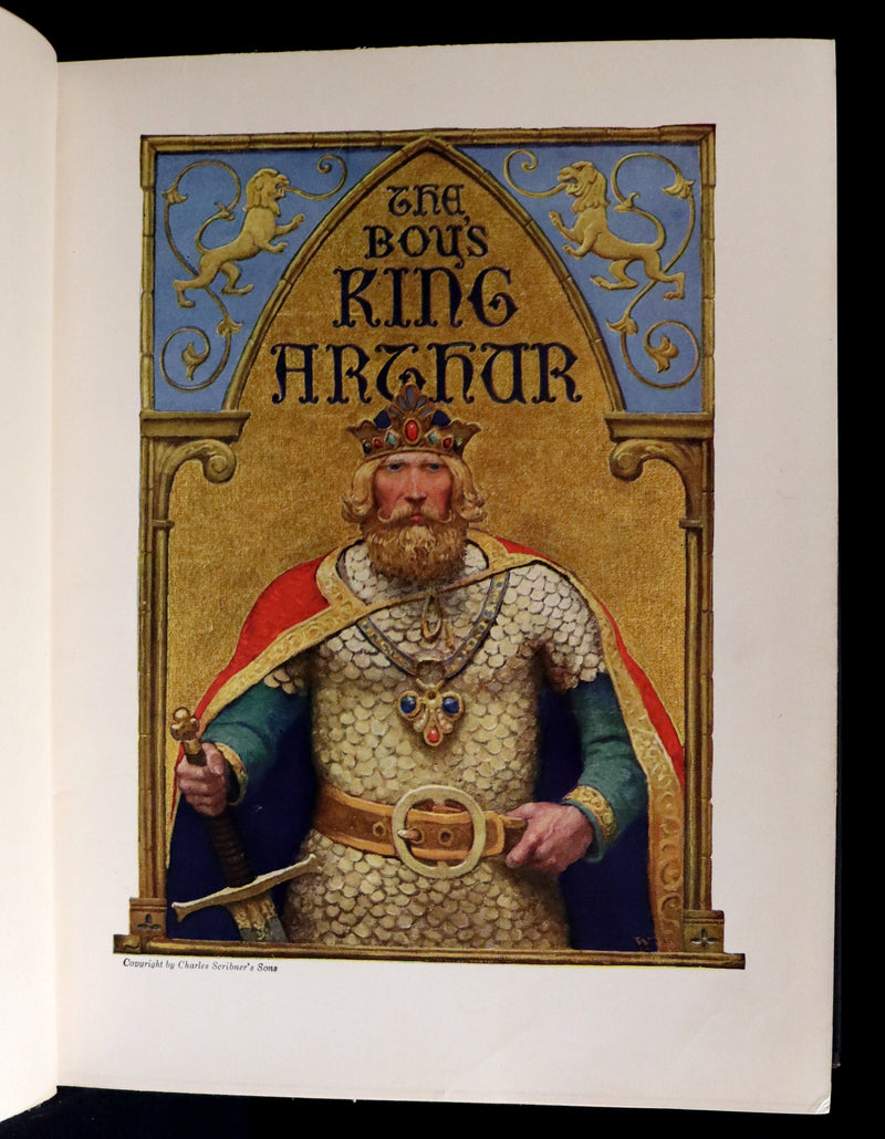 1926 Rare Book - The Boy's King Arthur and His Knights of the Round Table illustrated by N. C. Wyeth.