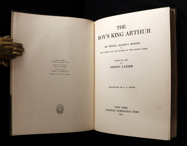 1926 Rare Book - The Boy's King Arthur and His Knights of the Round Table illustrated by N. C. Wyeth.
