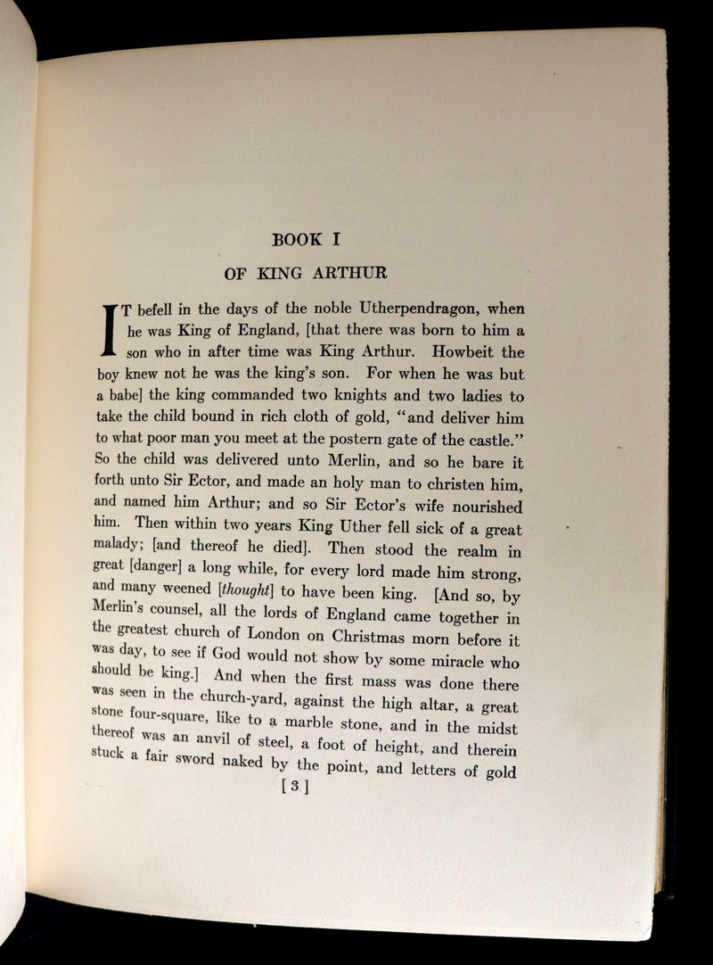 1926 Rare Book - The Boy's King Arthur and His Knights of the Round Table illustrated by N. C. Wyeth.