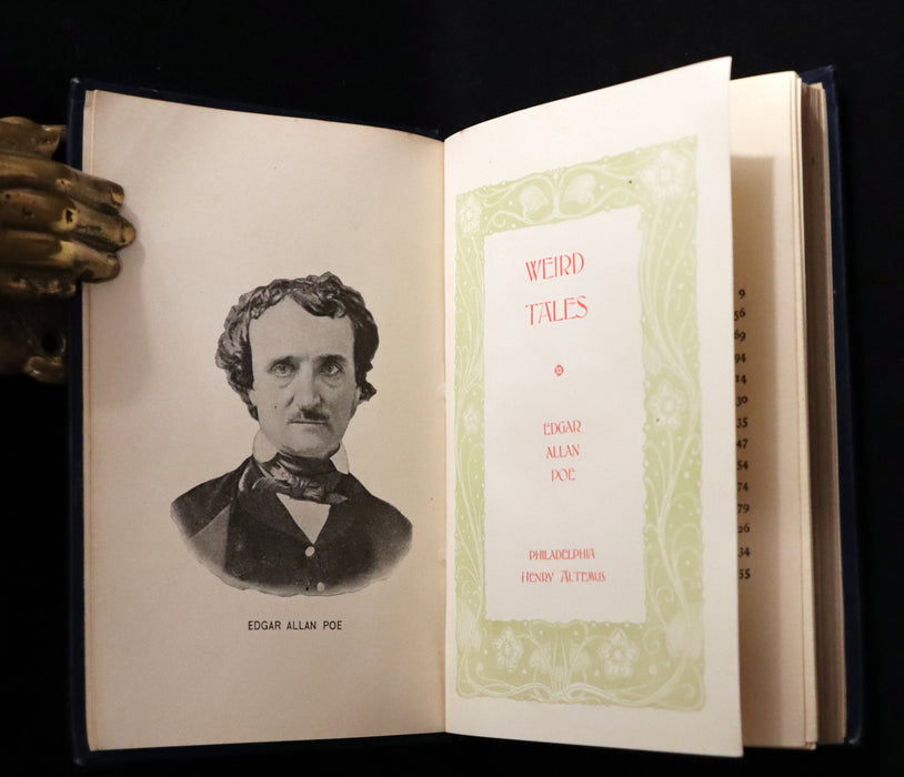 1895 Rare Book - Weird Tales by Edgar Allan POE Illustrated (Black Cat, Pit & Pendulum, Tell-Tale Heart, Gold Bug, ...).