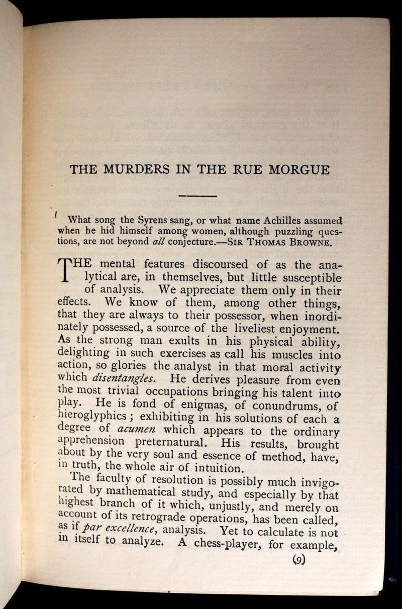1895 Rare Book - Weird Tales by Edgar Allan POE Illustrated (Black Cat, Pit & Pendulum, Tell-Tale Heart, Gold Bug, ...).