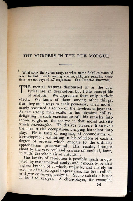 1895 Rare Book - Weird Tales by Edgar Allan POE Illustrated (Black Cat, Pit & Pendulum, Tell-Tale Heart, Gold Bug, ...).