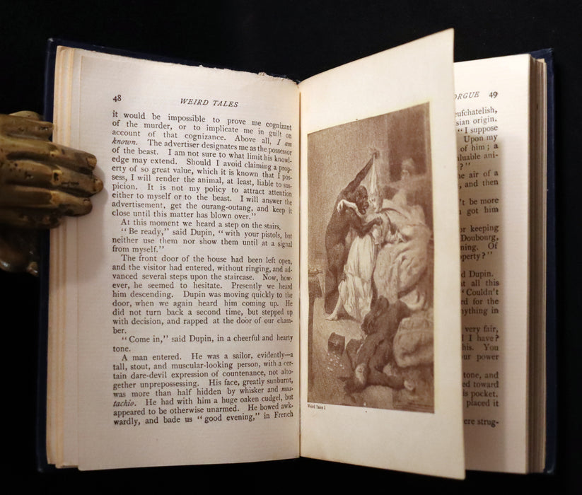 1895 Rare Book - Weird Tales by Edgar Allan POE Illustrated (Black Cat, Pit & Pendulum, Tell-Tale Heart, Gold Bug, ...).