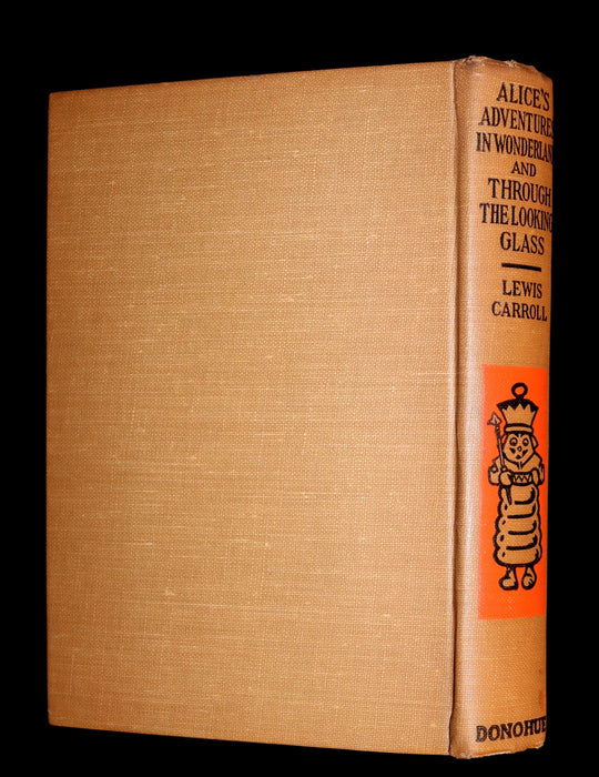 1900 Rare Donohue Edition - Alice's Adventures in Wonderland & Through the Looking-Glass by Lewis Carroll.