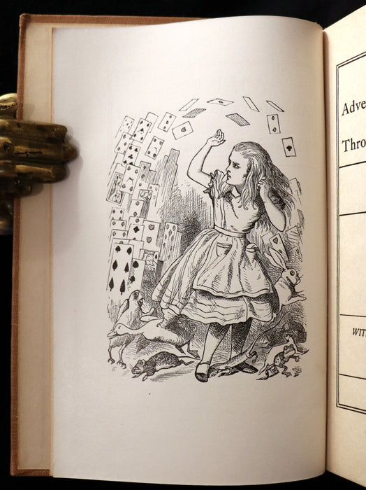 1900 Rare Donohue Edition - Alice's Adventures in Wonderland & Through the Looking-Glass by Lewis Carroll.