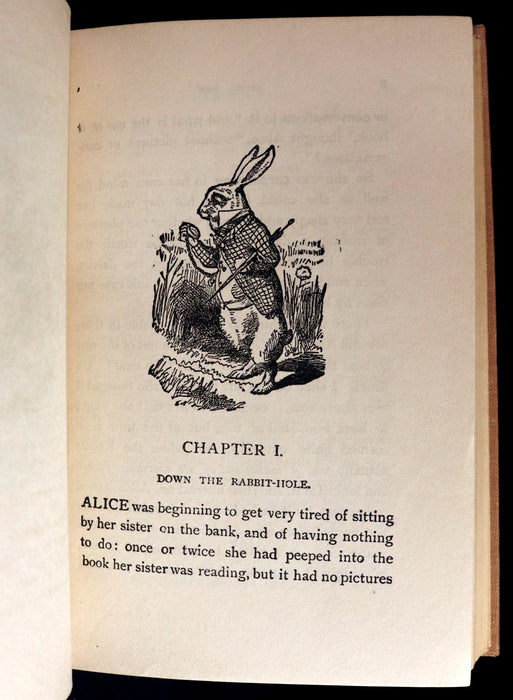 1900 Rare Donohue Edition - Alice's Adventures in Wonderland & Through the Looking-Glass by Lewis Carroll.