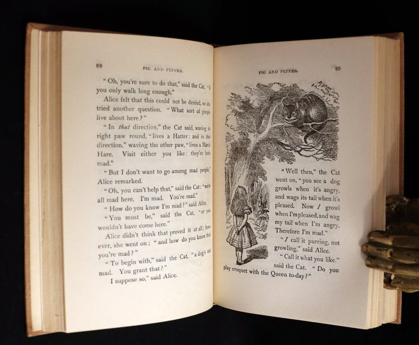 1900 Rare Donohue Edition - Alice's Adventures in Wonderland & Through the Looking-Glass by Lewis Carroll.