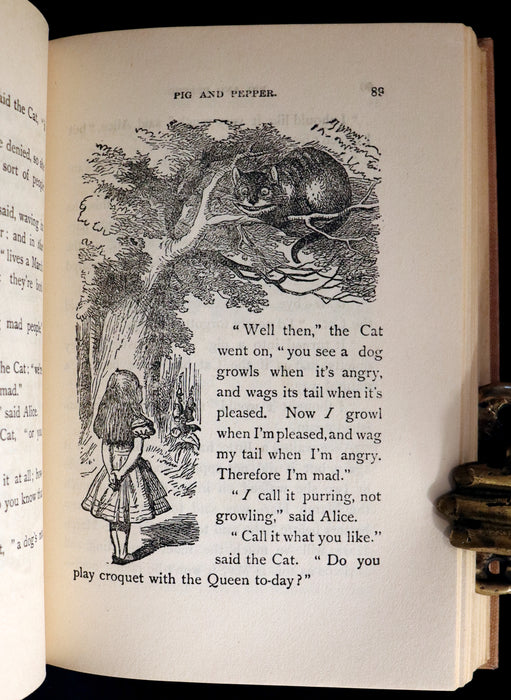 1900 Rare Donohue Edition - Alice's Adventures in Wonderland & Through the Looking-Glass by Lewis Carroll.