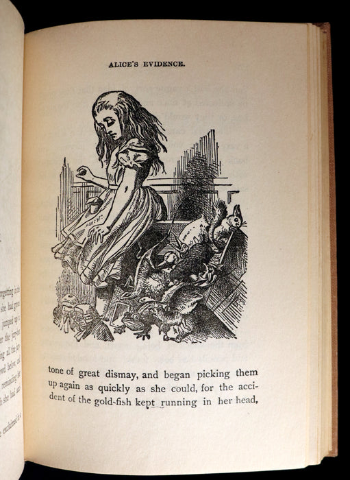 1900 Rare Donohue Edition - Alice's Adventures in Wonderland & Through the Looking-Glass by Lewis Carroll.