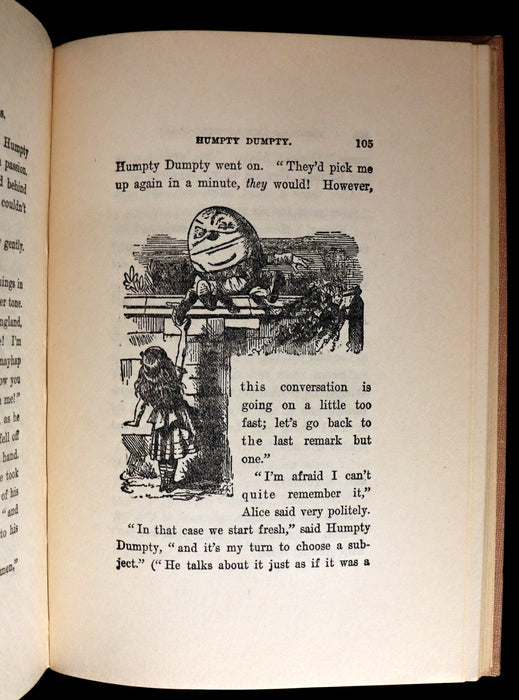 1900 Rare Donohue Edition - Alice's Adventures in Wonderland & Through the Looking-Glass by Lewis Carroll.